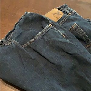 Dark blue classic boot cut AE jeans